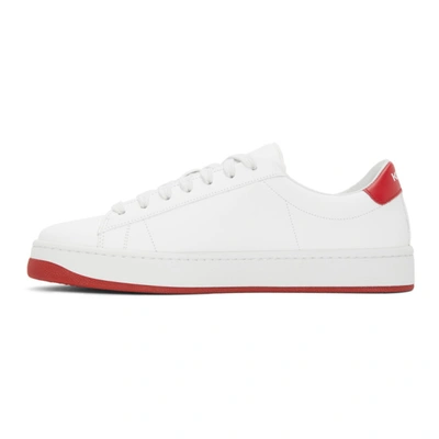 Shop Kenzo White & Red Kourt K Logo Sneakers In 19 Fire