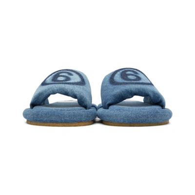 Shop Mm6 Maison Margiela Blue Denim 6 Sandals In H7926 Denim