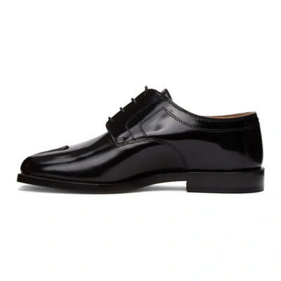 Shop Maison Margiela Black Tabi Lace-ups Derbys In T8013 Black