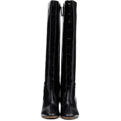 Shop 3.1 Phillip Lim / フィリップ リム Black Croc Tess Tall Boots In Ba001 Black