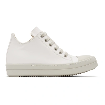 Shop Rick Owens Drkshdw White Low Sneakers In 11 Wh/wh