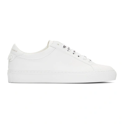 Shop Givenchy White Logo Laces Urban Street Sneakers In 100 White