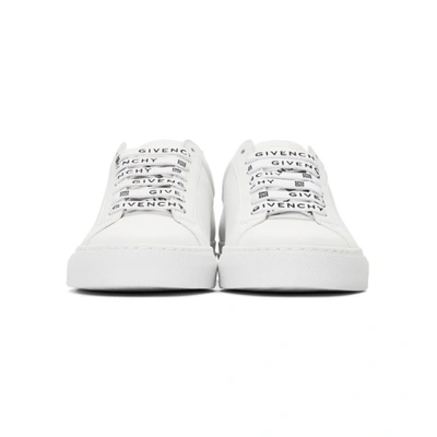 Shop Givenchy White Logo Laces Urban Street Sneakers In 100 White