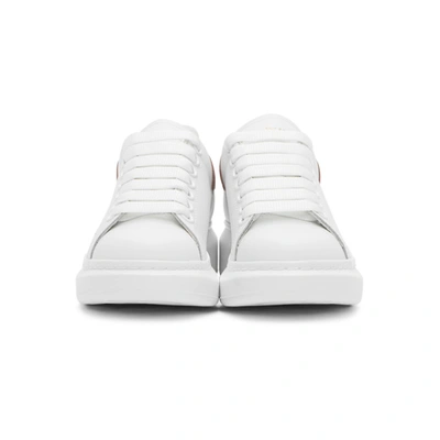Shop Alexander Mcqueen White & Pink Iridescent Oversized Sneakers In 9053 Wh/ros