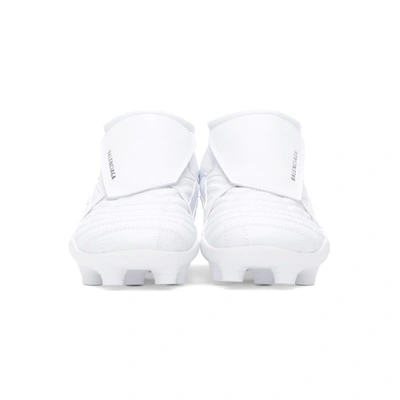 Shop Balenciaga White Soccer Sneakers In 9010 White