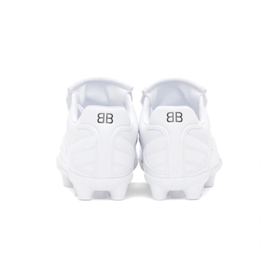 Shop Balenciaga White Soccer Sneakers In 9010 White