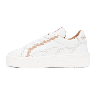 Shop See By Chloé White Sevy Sneakers In 101 348 Ros