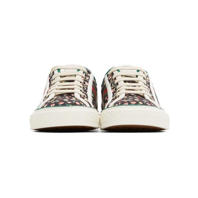 Shop Gucci Black Floral ' Tennis 1977' Sneakers In 1085 Bkpch