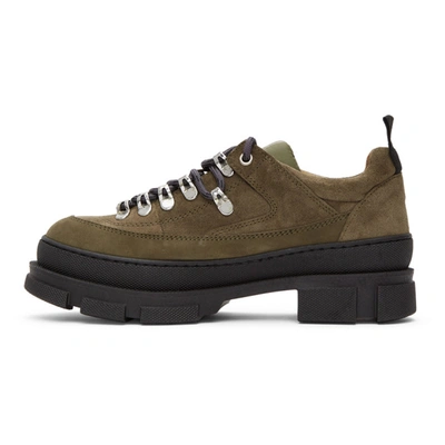 Shop Won Hundred Green Suede Mandy Ankle Boots In Khaki