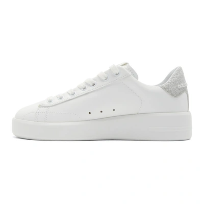 Shop Golden Goose White Pure Star Sneakers