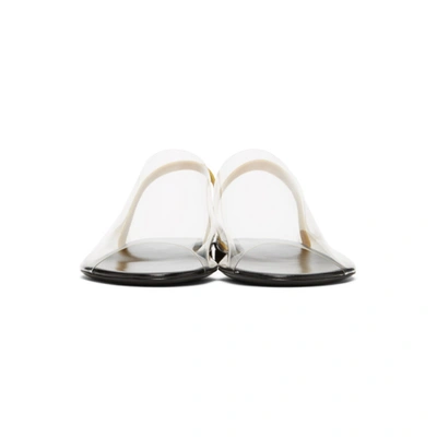 Shop The Row Transparent Flat Sandals In Blk Black