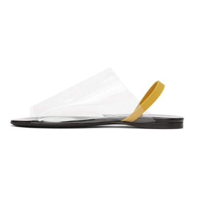 Shop The Row Transparent Flat Sandals In Blk Black