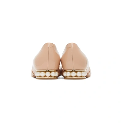 Shop Nicholas Kirkwood Beige Patent Casati D'orsay Ballerina Flats In M17 Praline