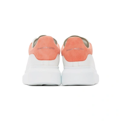 Shop Alexander Mcqueen Ssense Exclusive White & Orange Oversized Sneakers In 9869 Peach
