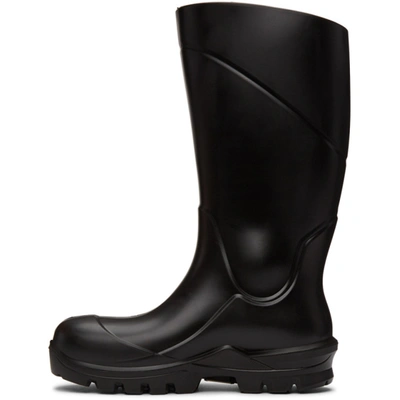 Shop Alyx Black Logo Rain Boots In Blk0001 Bla