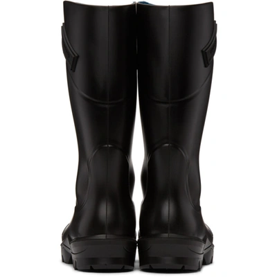 Shop Alyx Black Logo Rain Boots In Blk0001 Bla