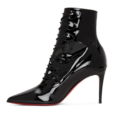 Shop Christian Louboutin Black Patent Frenchissima 2020 Boots In Bk01 Black