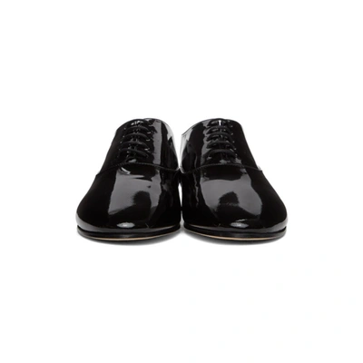 Shop Saint Laurent Black Patent Leon Oxfords In 1000 Black