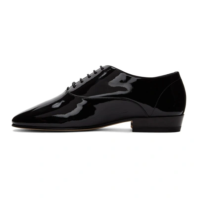 Shop Saint Laurent Black Patent Leon Oxfords In 1000 Black