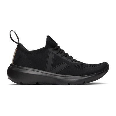 Shop Rick Owens Black Veja Edition Sock Runner Sneakers In 09 Black