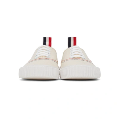 Shop Thom Browne Off-white Heritage Vulcanized Sneakers In 114 Ofwhi