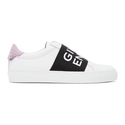 Shop Givenchy White And Purple Elastic Urban Knots Sneakers In 599 Wh/lila
