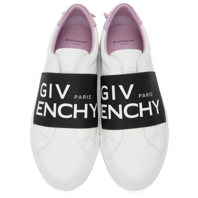 Shop Givenchy White And Purple Elastic Urban Knots Sneakers In 599 Wh/lila