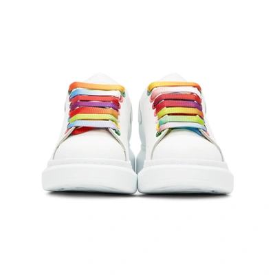 Shop Alexander Mcqueen Ssense Exclusive White Rainbow Oversized Sneakers In 9035 Multi