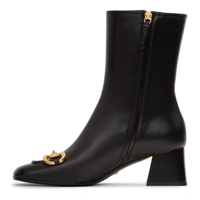 Shop Gucci Black Horsebit Baby 55 Ankle Boots In 1000 Black