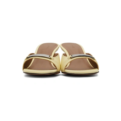 Shop Abra Ssense Exclusive Yellow Inox Plate Heeled Sandals