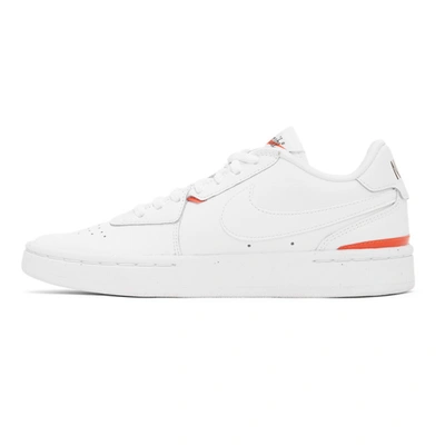 Shop Nike White  Court Sneakers In 100 Wh/wh