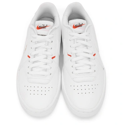 Shop Nike White  Court Sneakers In 100 Wh/wh