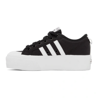 Shop Adidas Originals Black Nizza Platform Sneakers In Core Black/