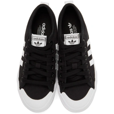 Shop Adidas Originals Black Nizza Platform Sneakers In Core Black/