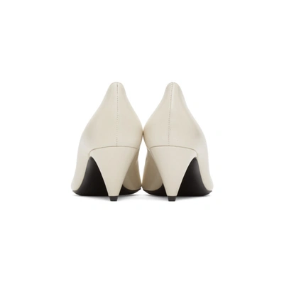 Shop Saint Laurent White Anais Bow Pumps In 1912 White