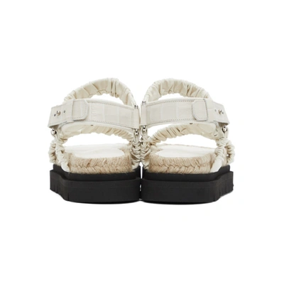 Shop 3.1 Phillip Lim / フィリップ リム Off-white Noa Platform Espadrille Sandals In Cr115 Creme Brulee