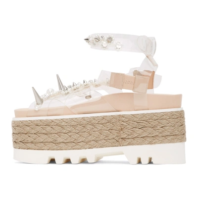 Shop Simone Rocha Transparent Pvc Pearl Platform Sandals In Clear/prl/c