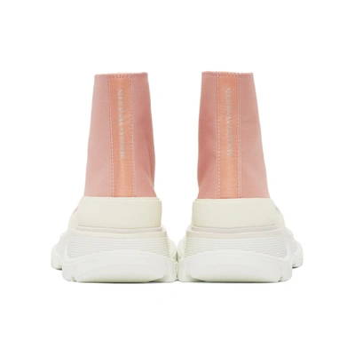 Shop Alexander Mcqueen Pink Tread Slick Platform High Sneakers In 9243 Magnol