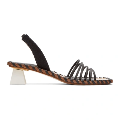 Shop Jacquemus Black 'les Sandales Valerie' Heeled Sandals