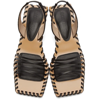 Shop Jacquemus Black 'les Sandales Valerie' Heeled Sandals