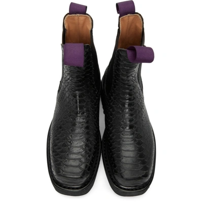 Shop Eytys Black Croc Ortega Chelsea Boots