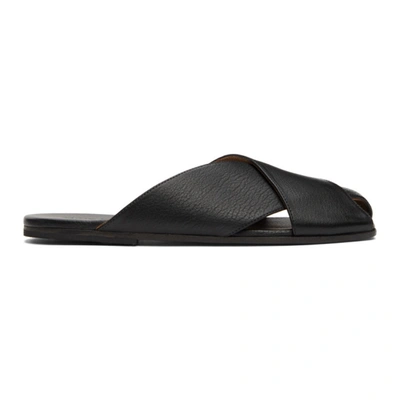 Shop Marsèll Black Spatola Sandals In 666 Black