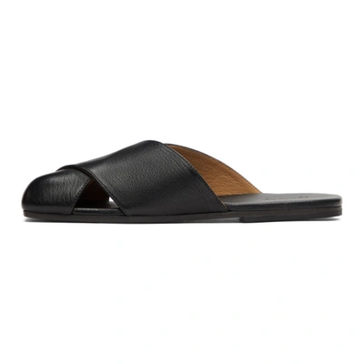 Shop Marsèll Black Spatola Sandals In 666 Black