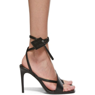 Shop Off-white Black Zip-tie Heeled Sandals