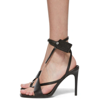 Shop Off-white Black Zip-tie Heeled Sandals
