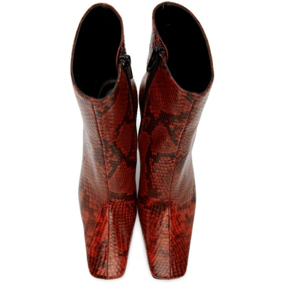 Shop Simon Miller Red Lizard Foxy Boots In 71463 Tango