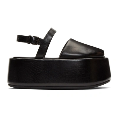 Shop Marsèll Black Ceppo Sandals In 666 Black