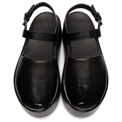 Shop Marsèll Black Ceppo Sandals In 666 Black