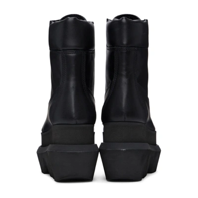 Shop Sacai Black Zipper Ankle Boots In 001 Black