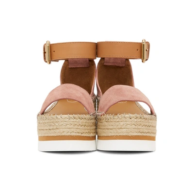 Shop See By Chloé Pink Glyn Flat Platform Sandals In 323 Dk Pink